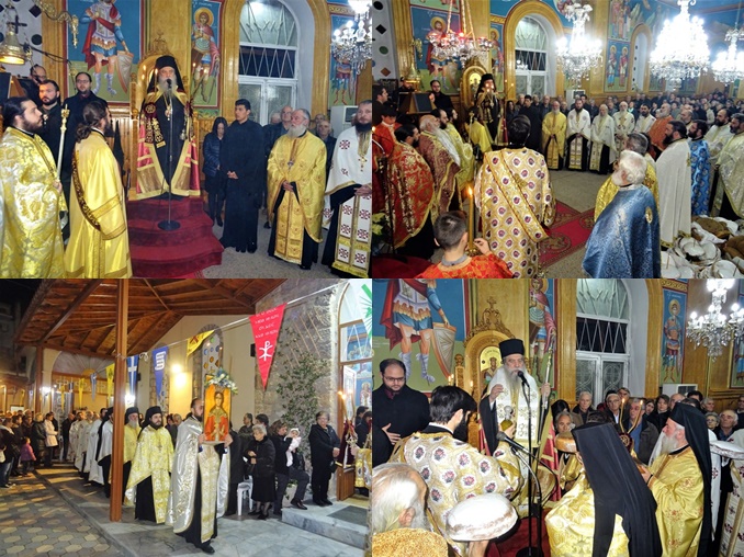 Πλήθος πιστών στον εορτασμό της Αγίας Βαρβάρας στην Καλογωνιά